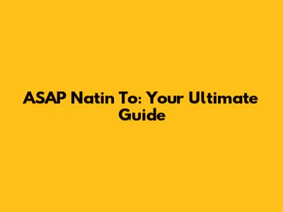 ASAP Natin 'To: Your Ultimate Guide