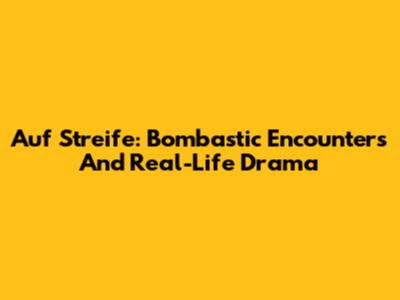 Auf Streife: Bombastic Encounters And Real-Life Drama