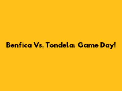 Benfica Vs. Tondela: Game Day!