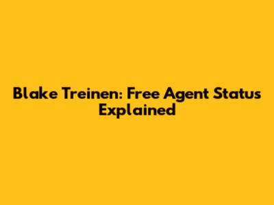 Blake Treinen: Free Agent Status Explained