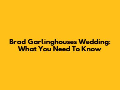 Brad Garlinghouse's Wedding: What You Need To Know
