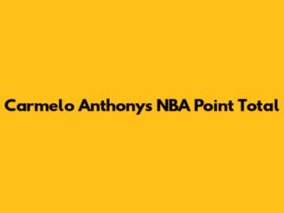 Carmelo Anthony's NBA Point Total