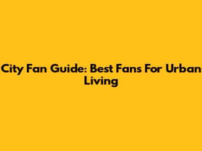 City Fan Guide: Best Fans For Urban Living