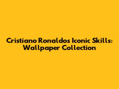 Cristiano Ronaldo's Iconic Skills: Wallpaper Collection
