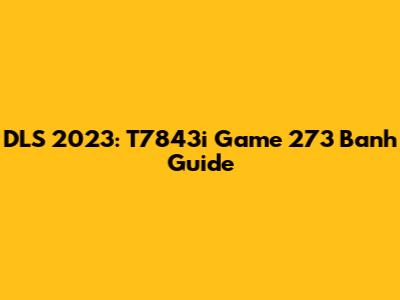 DLS 2023: T7843i Game 273 Banh Guide