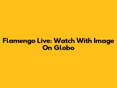 Flamengo Live: Watch With Image On Globo