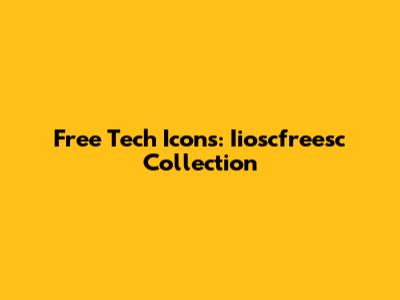 Free Tech Icons: Iioscfreesc Collection