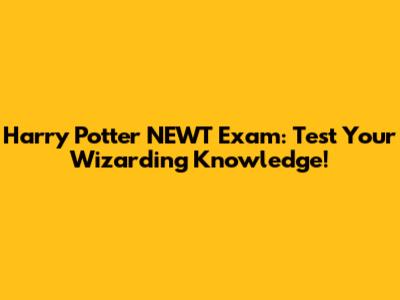 Harry Potter NEWT Exam: Test Your Wizarding Knowledge!