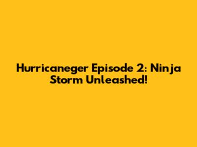 Hurricaneger Episode 2: Ninja Storm Unleashed!
