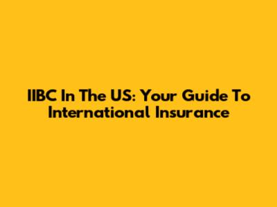IIBC In The US: Your Guide To International Insurance