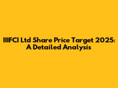 IIIFCI Ltd Share Price Target 2025: A Detailed Analysis