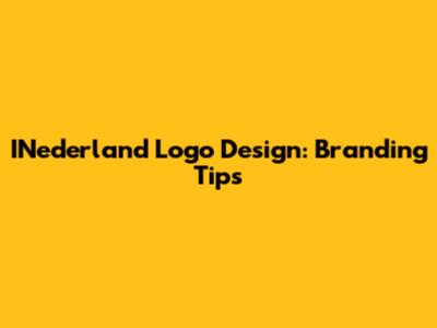 INederland Logo Design: Branding Tips