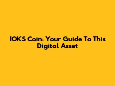 IOKS Coin: Your Guide To This Digital Asset