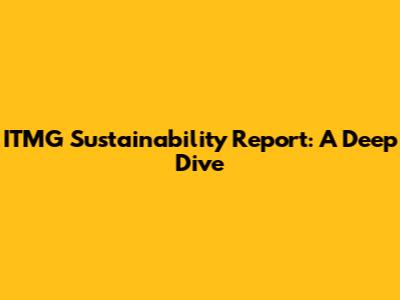 ITMG Sustainability Report: A Deep Dive