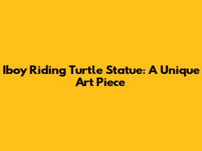 Iboy Riding Turtle Statue: A Unique Art Piece