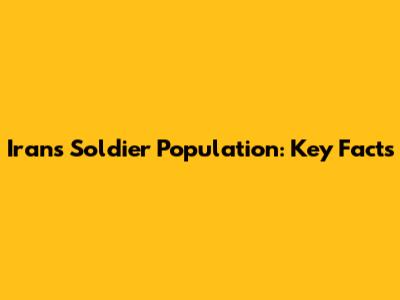 Iran's Soldier Population: Key Facts