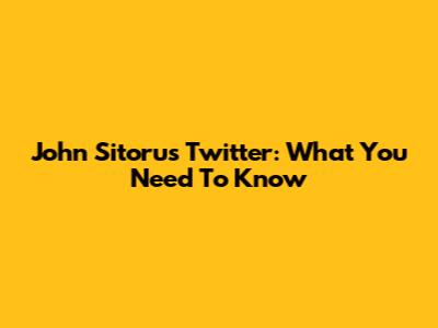 John Sitorus Twitter: What You Need To Know