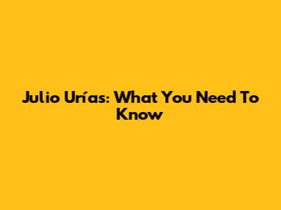 Julio Urías: What You Need To Know