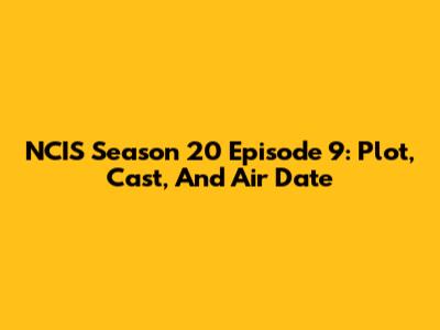 NCIS Season 20 Episode 9: Plot, Cast, And Air Date