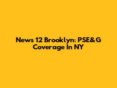 News 12 Brooklyn: PSE&G Coverage In NY