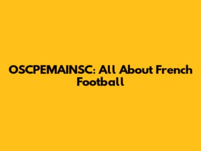 OSCPEMAINSC: All About French Football