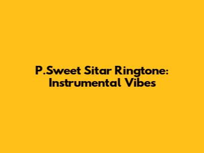 P.Sweet Sitar Ringtone: Instrumental Vibes
