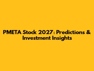 PMETA Stock 2027: Predictions & Investment Insights