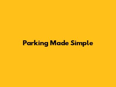 Parking Made Simple