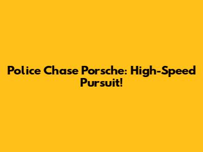 Police Chase Porsche: High-Speed Pursuit!