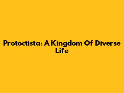 Protoctista: A Kingdom Of Diverse Life