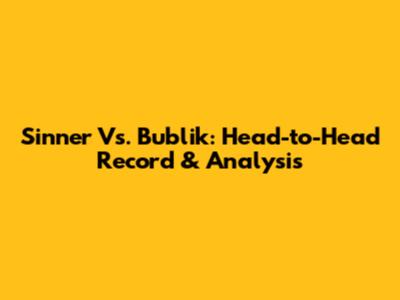 Sinner Vs. Bublik: Head-to-Head Record & Analysis