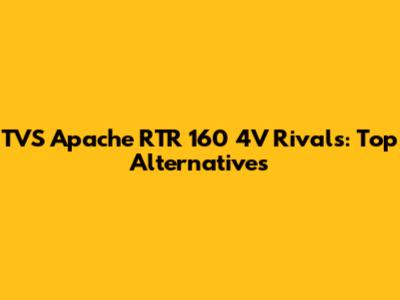 TVS Apache RTR 160 4V Rivals: Top Alternatives