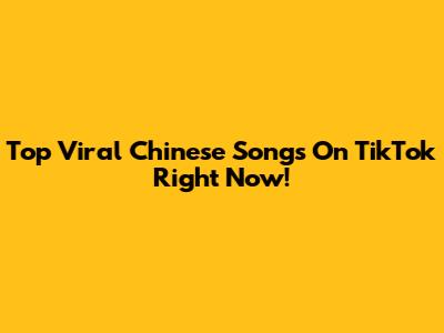 Top Viral Chinese Songs On TikTok Right Now!