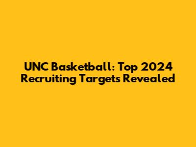 UNC Basketball: Top 2024 Recruiting Targets Revealed