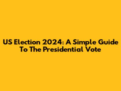 US Election 2024: A Simple Guide To The Presidential Vote