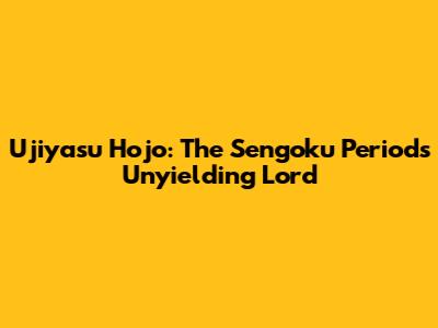 Ujiyasu Hojo: The Sengoku Period's Unyielding Lord