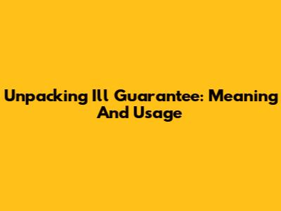 Unpacking 'I'll Guarantee': Meaning And Usage