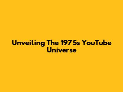 Unveiling The 1975's YouTube Universe