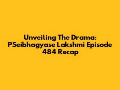 Unveiling The Drama: PSeibhagyase Lakshmi Episode 484 Recap