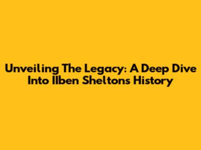 Unveiling The Legacy: A Deep Dive Into IIben Shelton's History